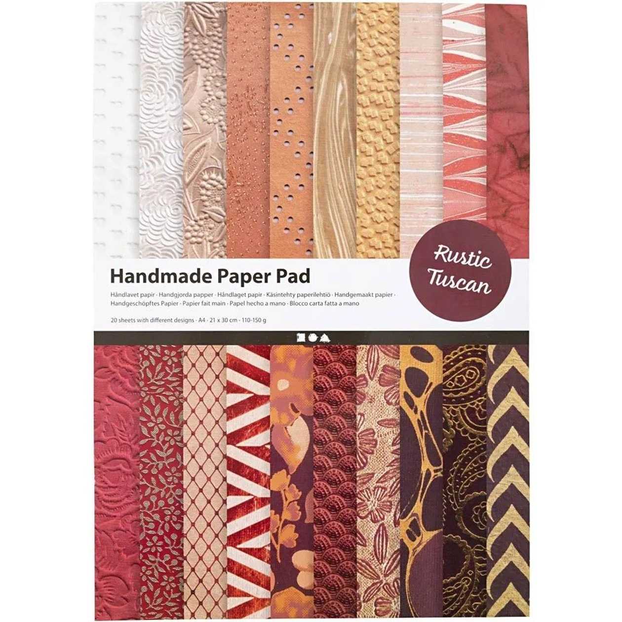 Set Of Design Papers Creativ Handmade Papers A4 21X29,7 cm, 110-150 g, 20 Sheets And Different Designs