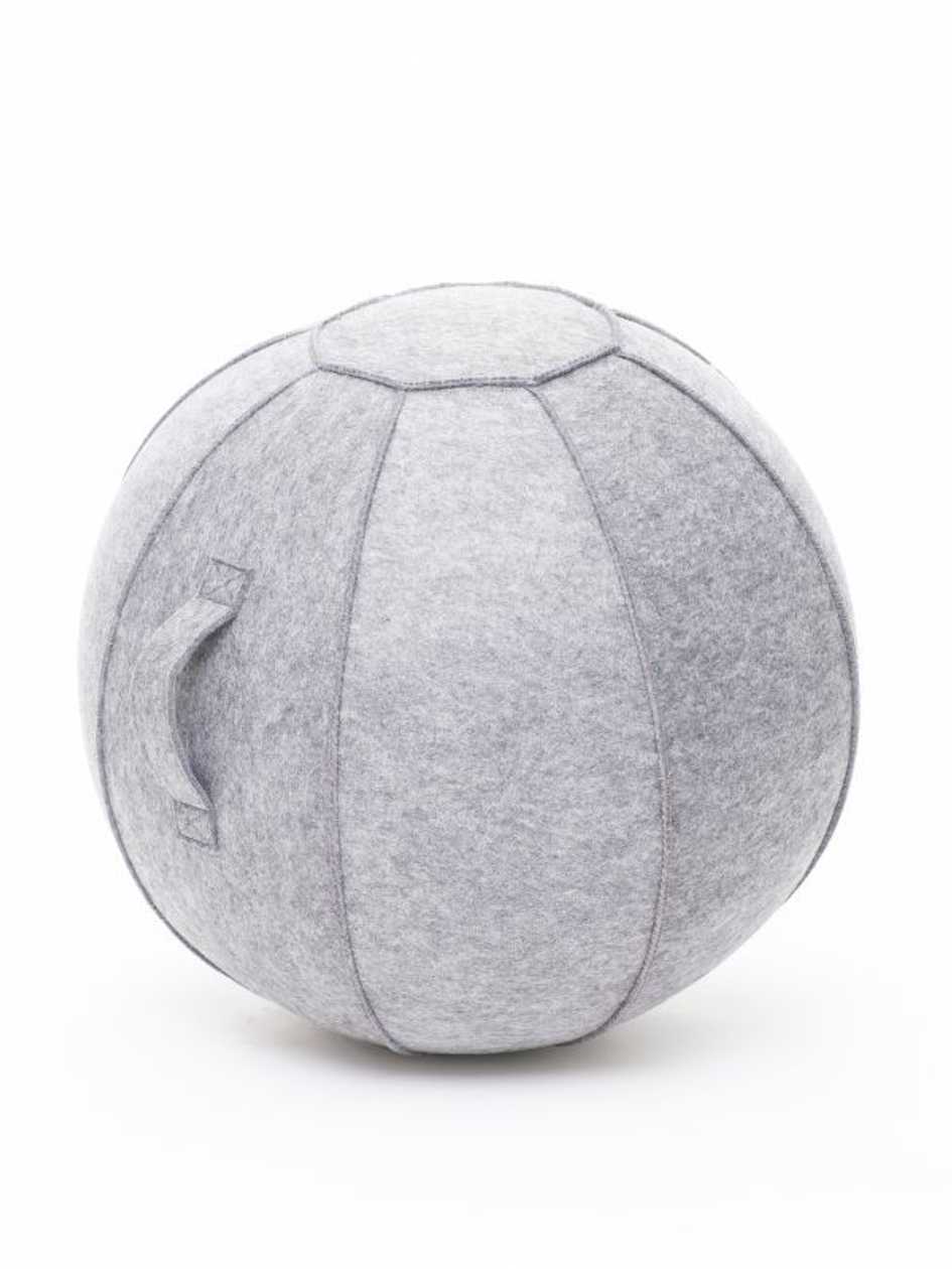 Sitting Ball/balance Ball Stoo Active Ball D-65 cm, Handle/light gray Felt, For User Height Up To 175 cm And Weigh Up To 180 kg