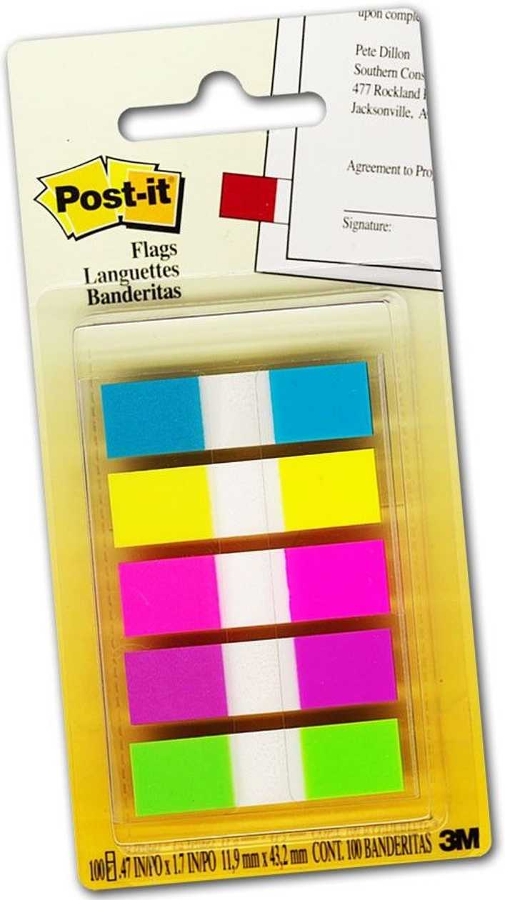 Post-It Bookmark 683-5 cb, 5x20 Different Colors