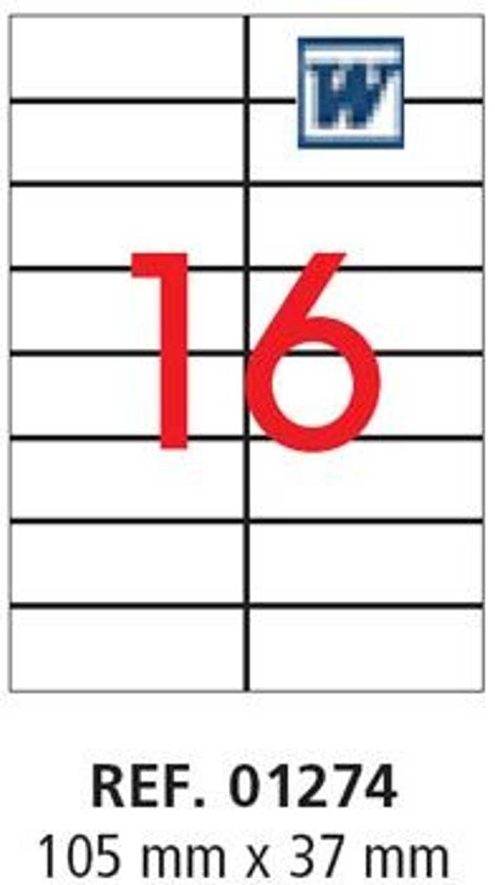 Label Apli 105x37 mm Ref.1274/10817 100 l/p kg.
