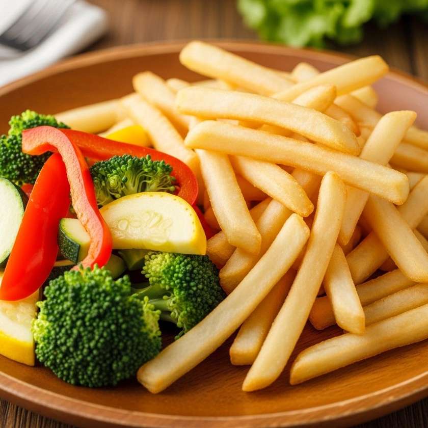 French Fries with Vegetables