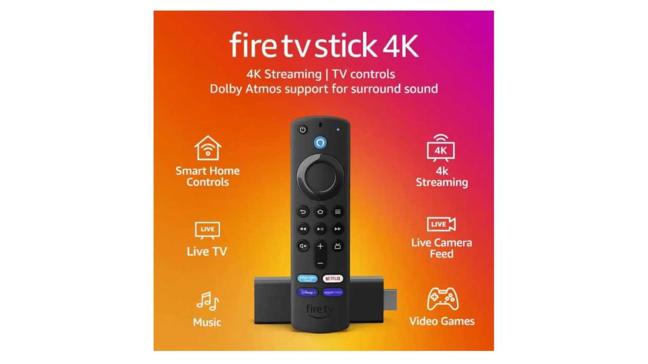 Amazon Fire TV Stick 4K HDR Ultra HD WiFi Streaming Media Player Remote