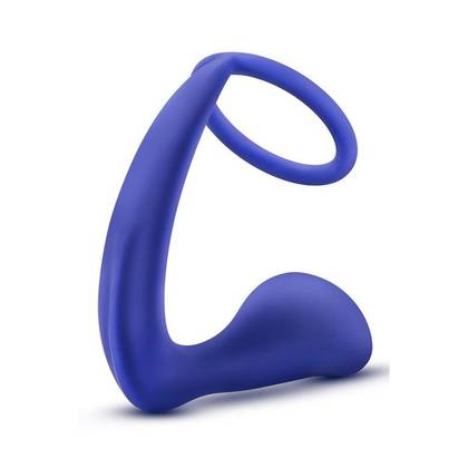 Performance Cock Ring & Anal Plug with Ring - Blue