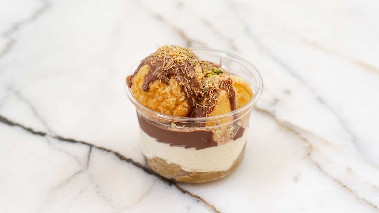 Pistachio Kataifi Profiterole Cup