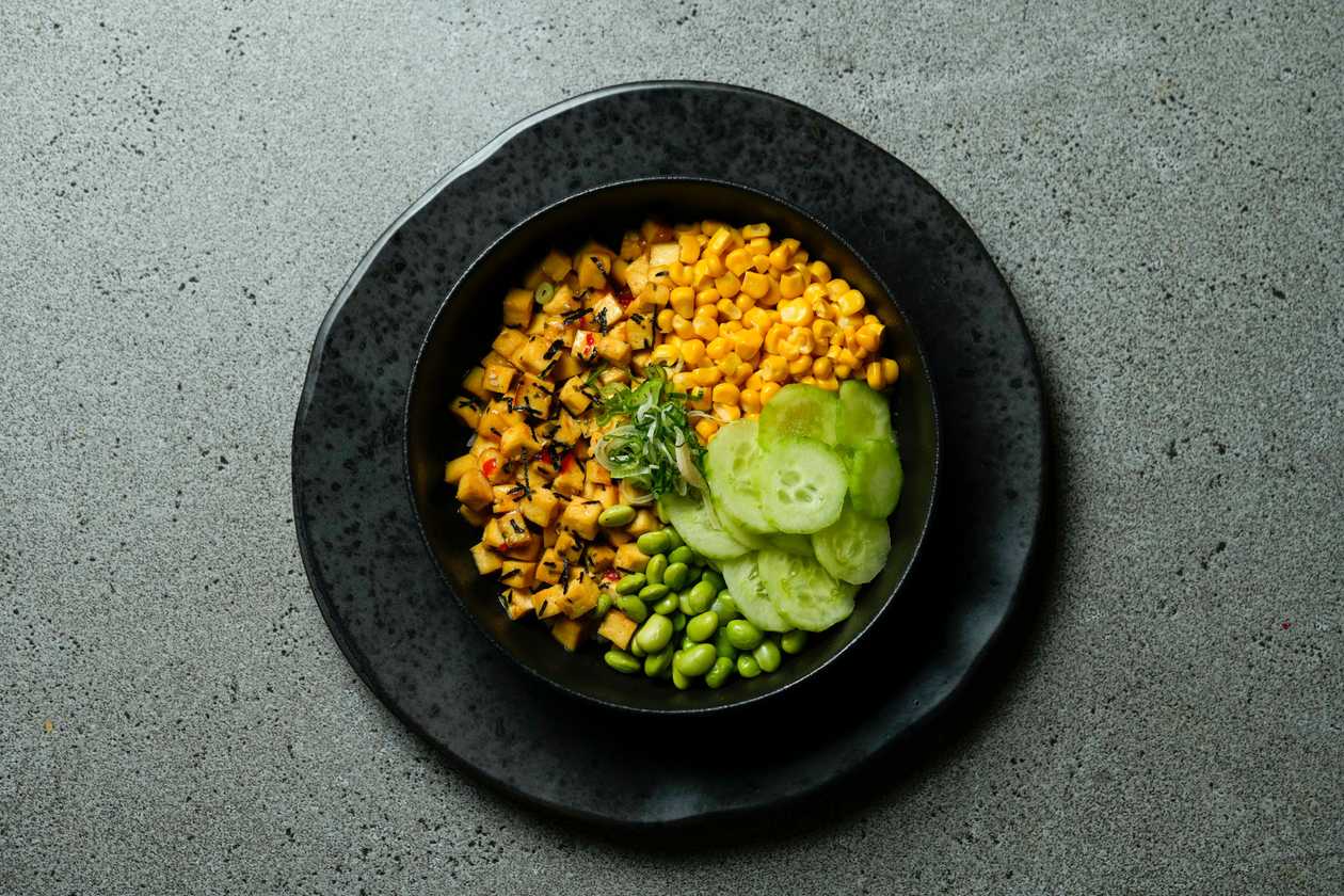Smoked tofu poke