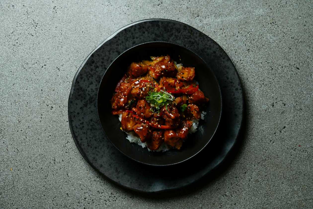 Orange karaage bowl