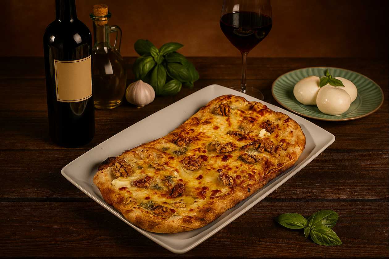 Pinsa Mozzarella e noci