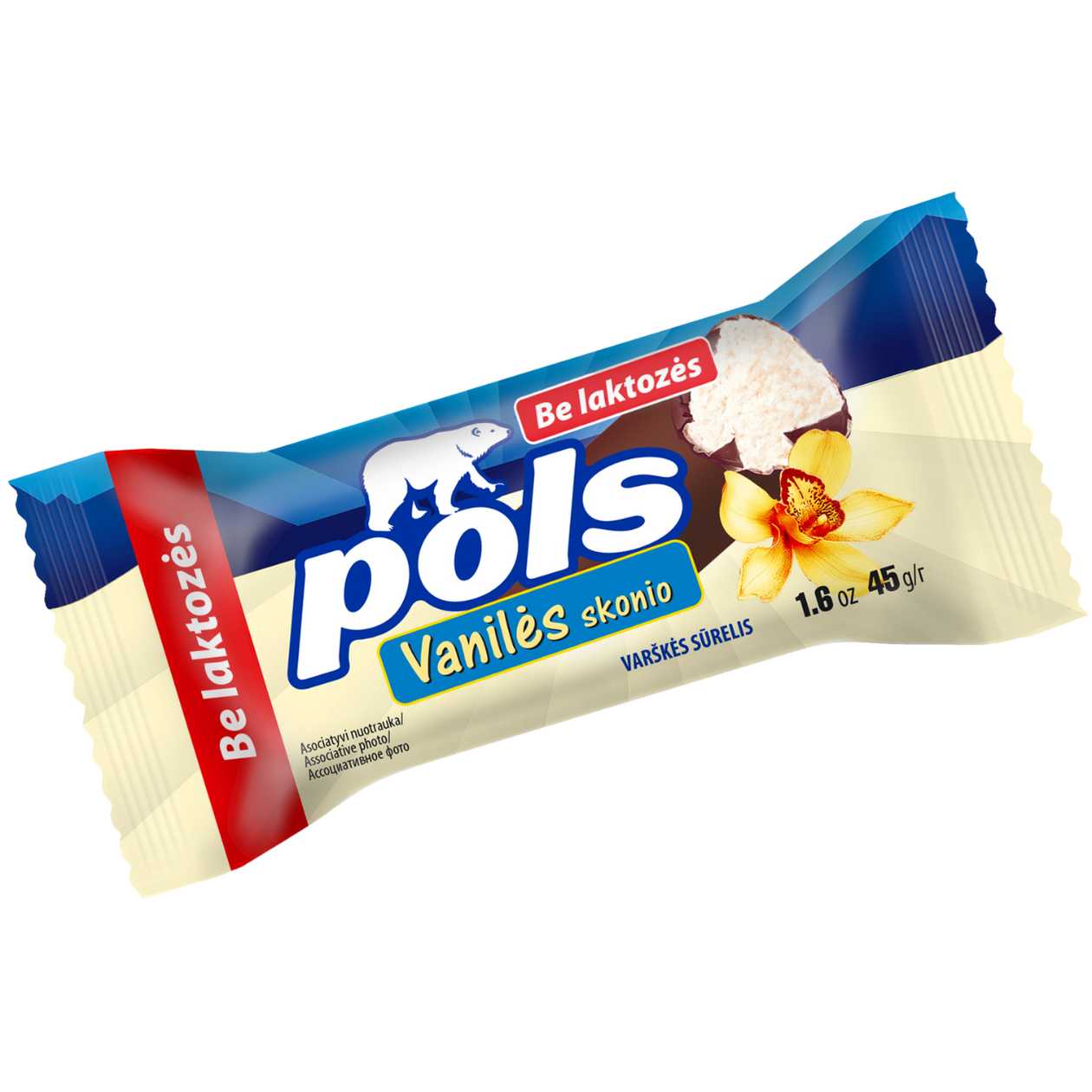 Lactose Free Vanilla Flavoured Curd Snack POLS, 45g (expires soon)
