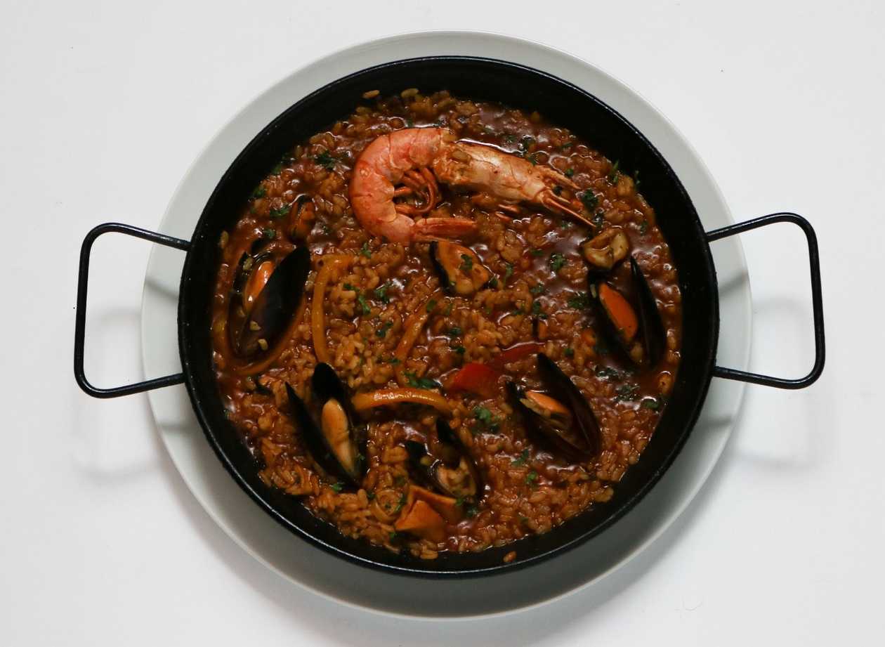 Paella with seafood
