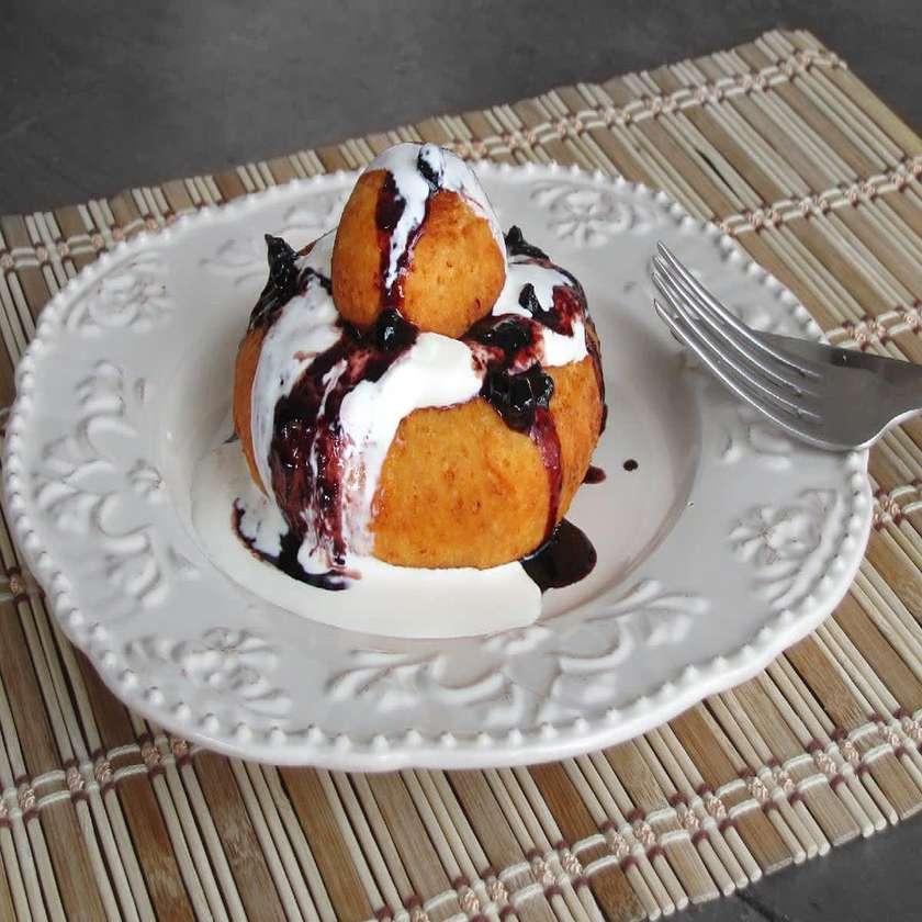 Fried Doughnuts with Jam (Papanași)
