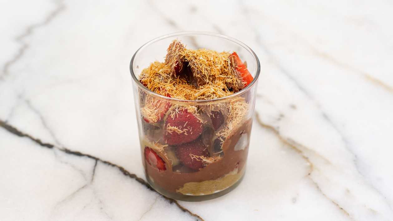 Strawberry Pistachio Kataifi Cup