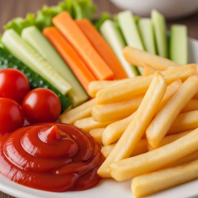 French Fries with Vegetables