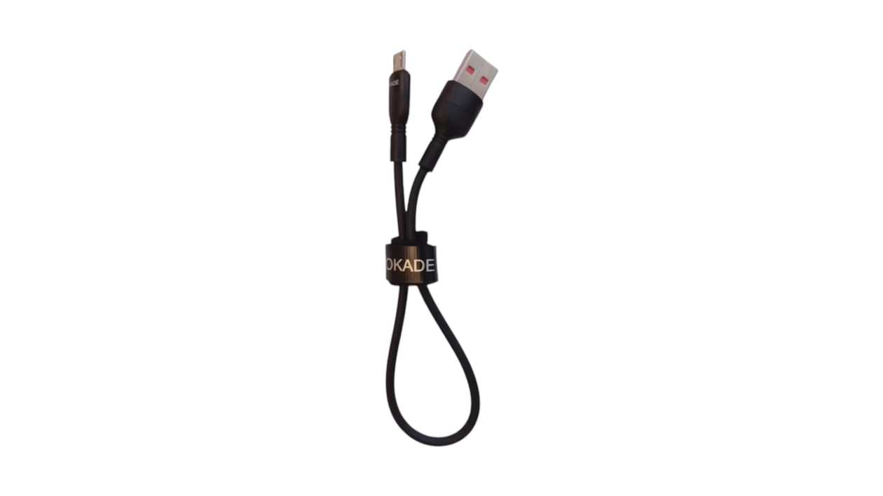 Jokade JA017, USB - Mikro kabel 20sm, qara, 6921042125862