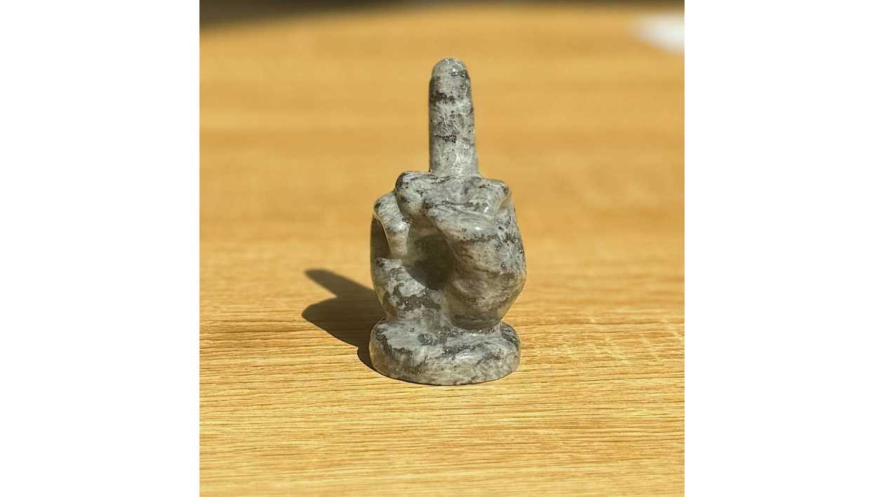 Dark Labradorite Middle Finger