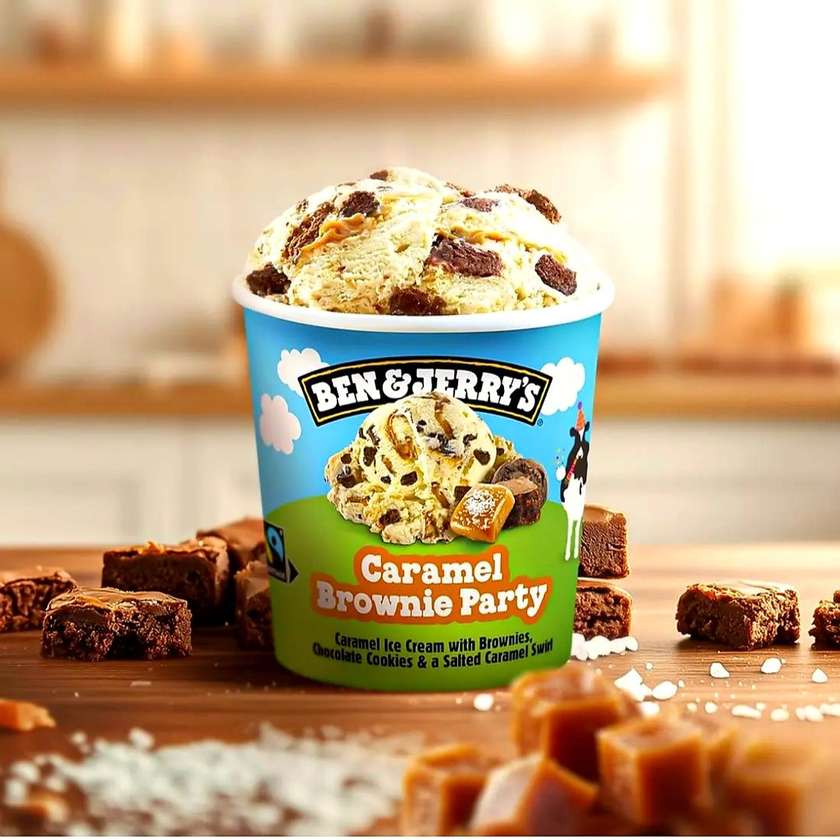 Ben & Jerry's Caramel Brownie Party Cup Ice Cream 465ml