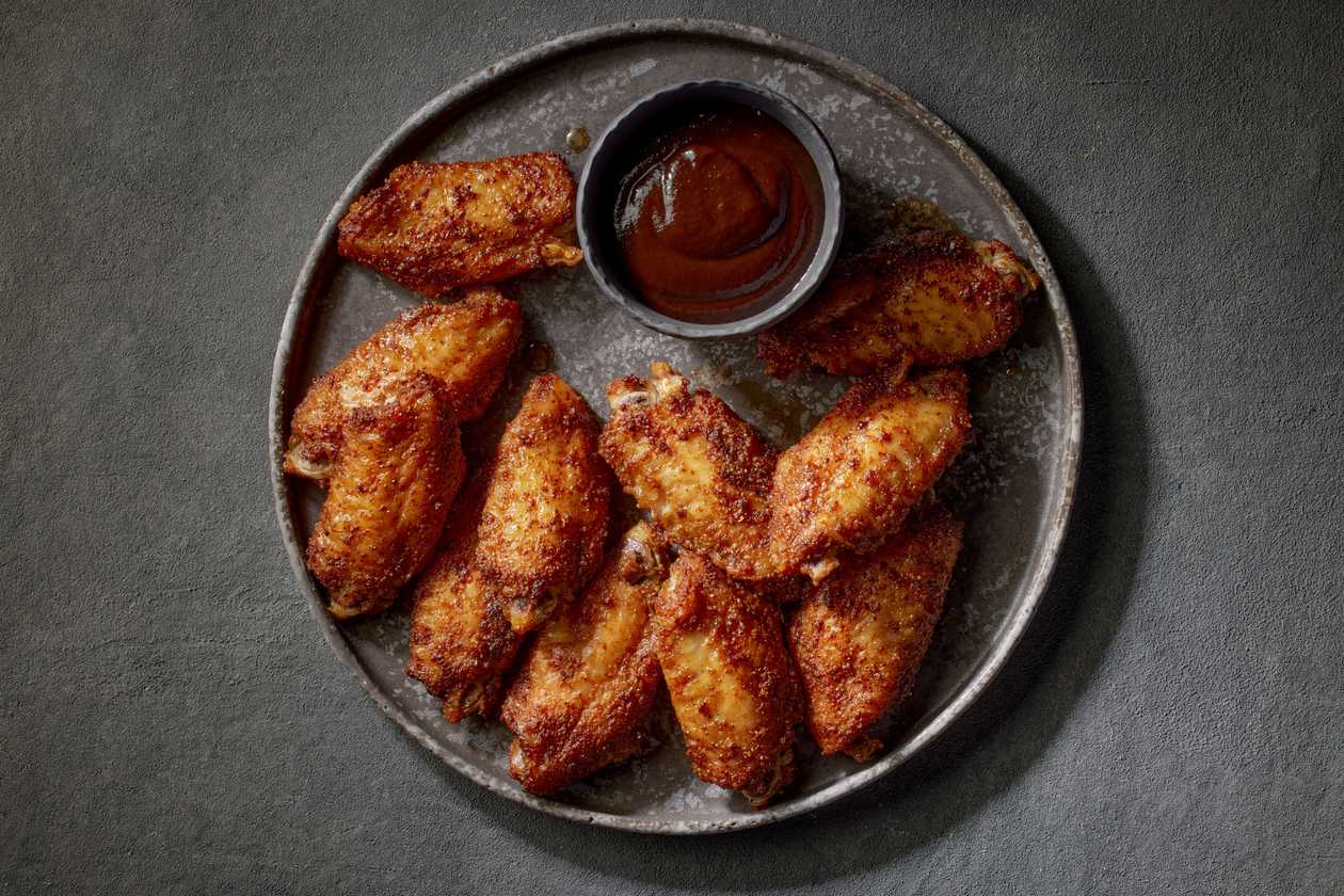 Menu 10 Asas de Frango no Prato