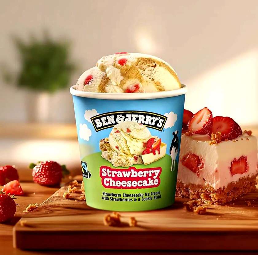 Ben & Jerry's Strawberry Cheesecake Ice Cream Cup 465ml