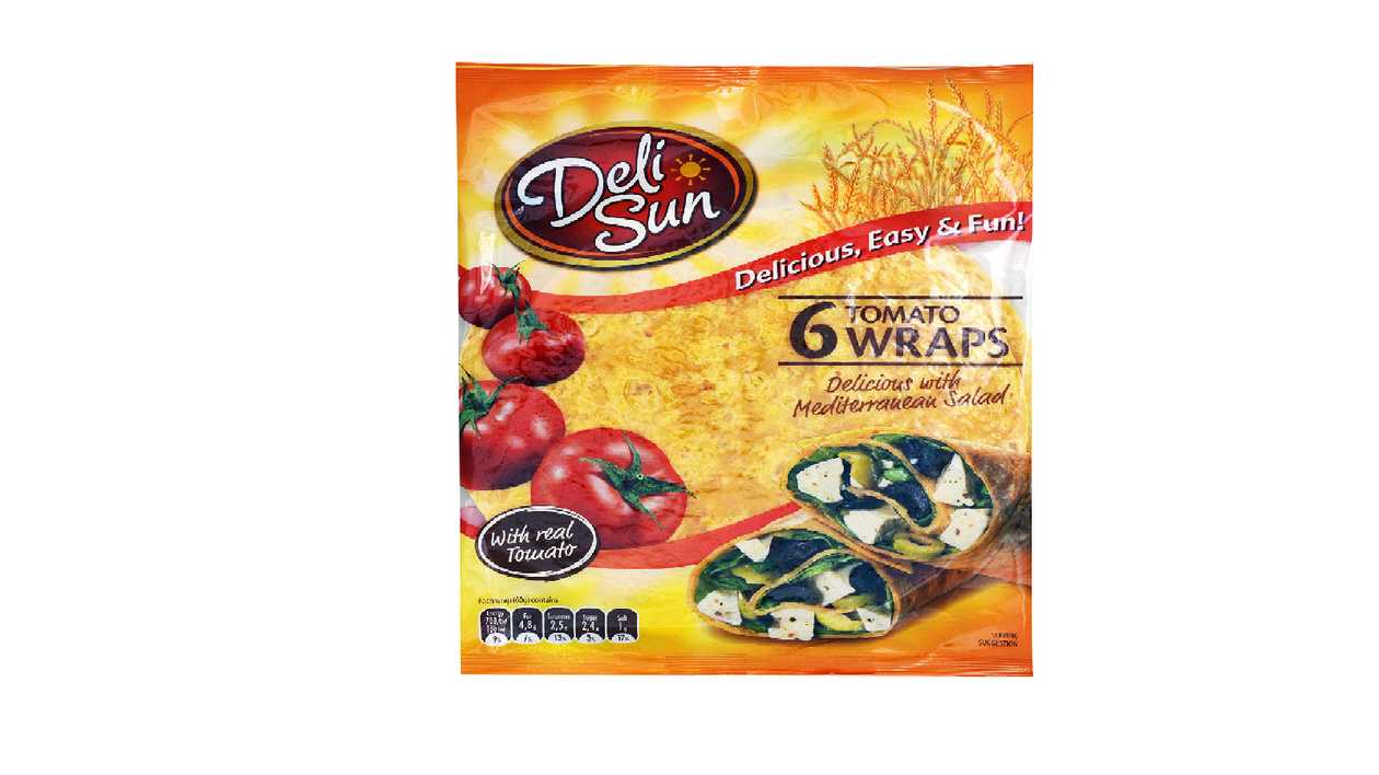 Deli Sun Tomato Wrap X 6