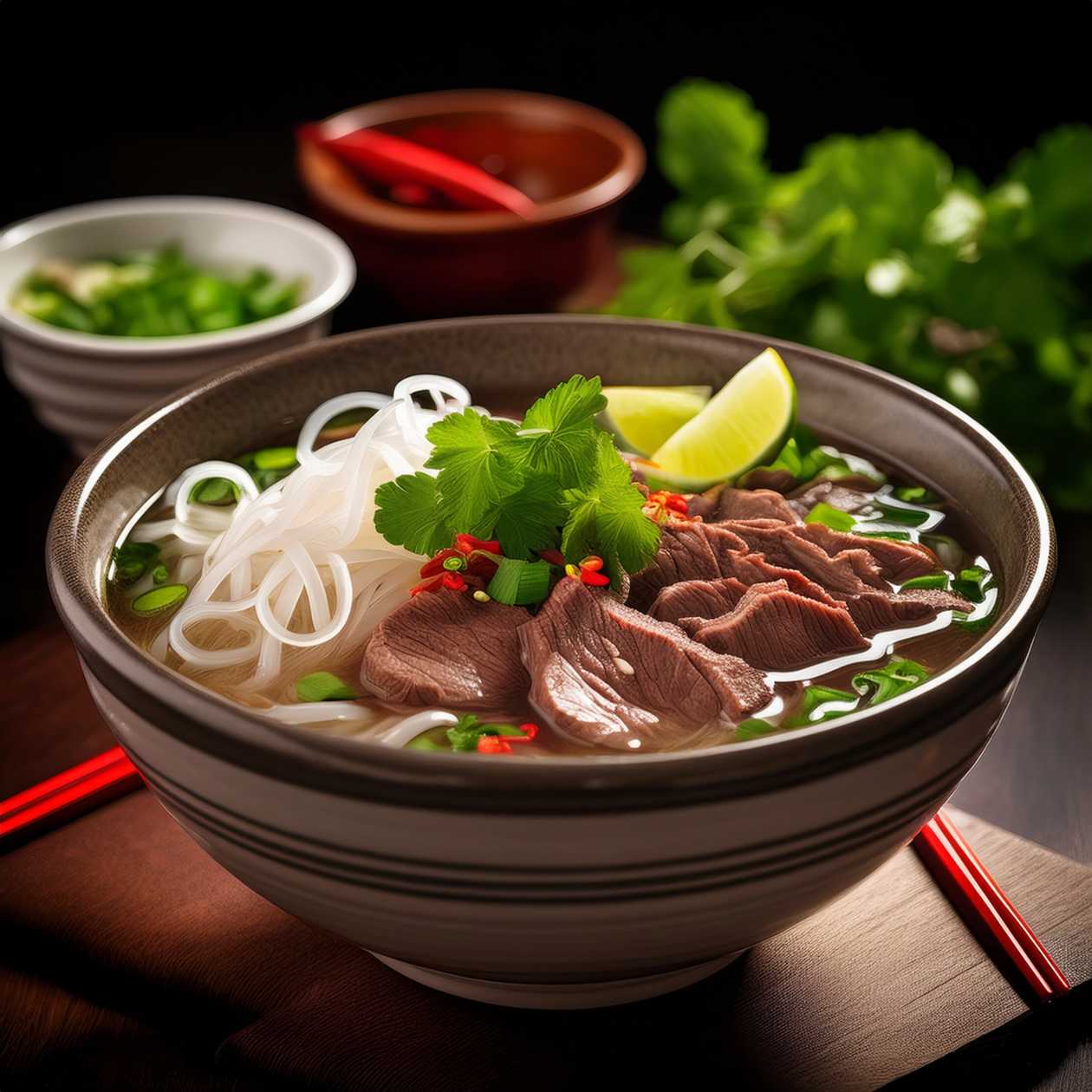 Pho rezancová hovädzí steak