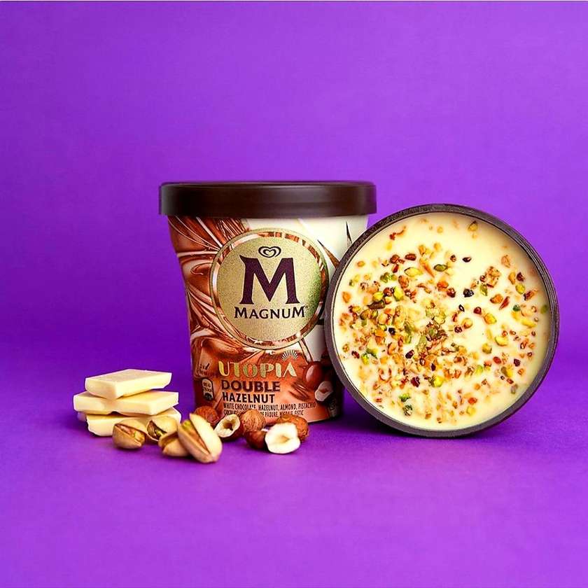 New Magnum Pint Utopia Double Hazelnut Bliss Ice Cream 440ML