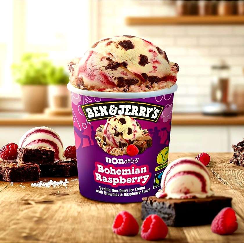 New Ben & Jerry’s Bohemian Raspberry Non-Dairy Ice Cream Cup 465ML