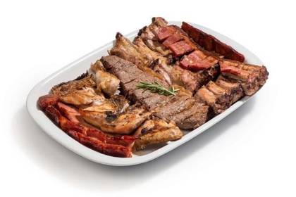 Churrasco Misto com Batata e Arroz