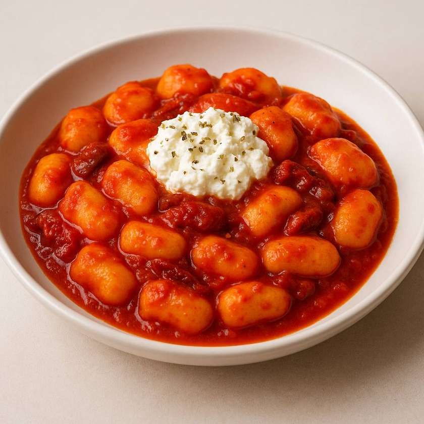 Gnocchi al pomodoro con ricotta