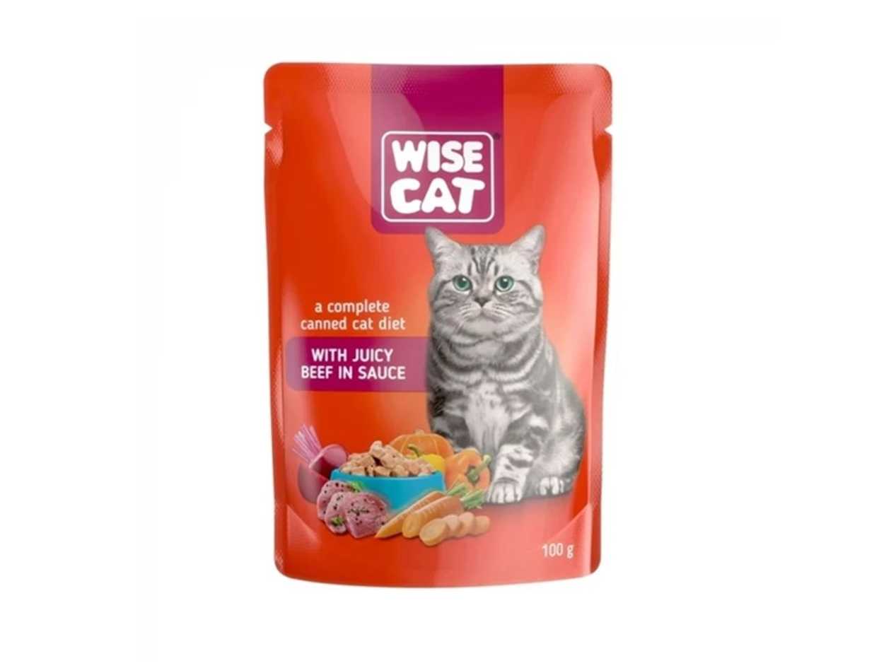 Wise Cat Pouch with Beef in Sauce (0.1kg)