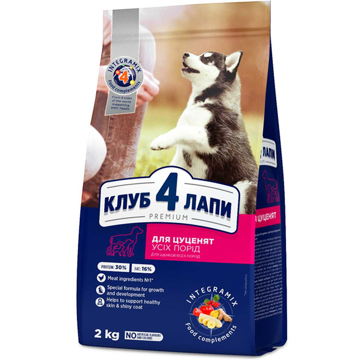 Club 4 Paws Premium сухий корм для цуценят усіх порід з куркою (2кг)