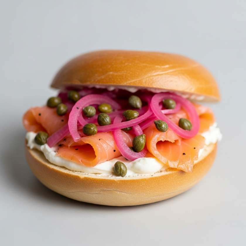 Creamy Salmon Bagel