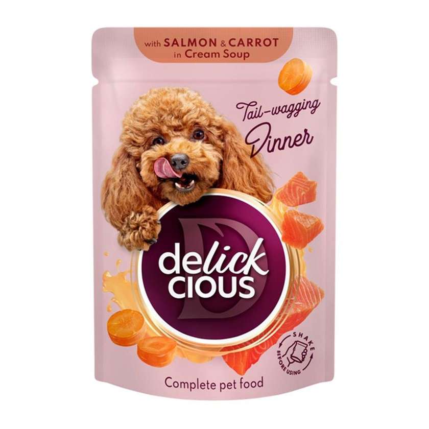 Delickcious смужки з лососем та морквою у крем-супі