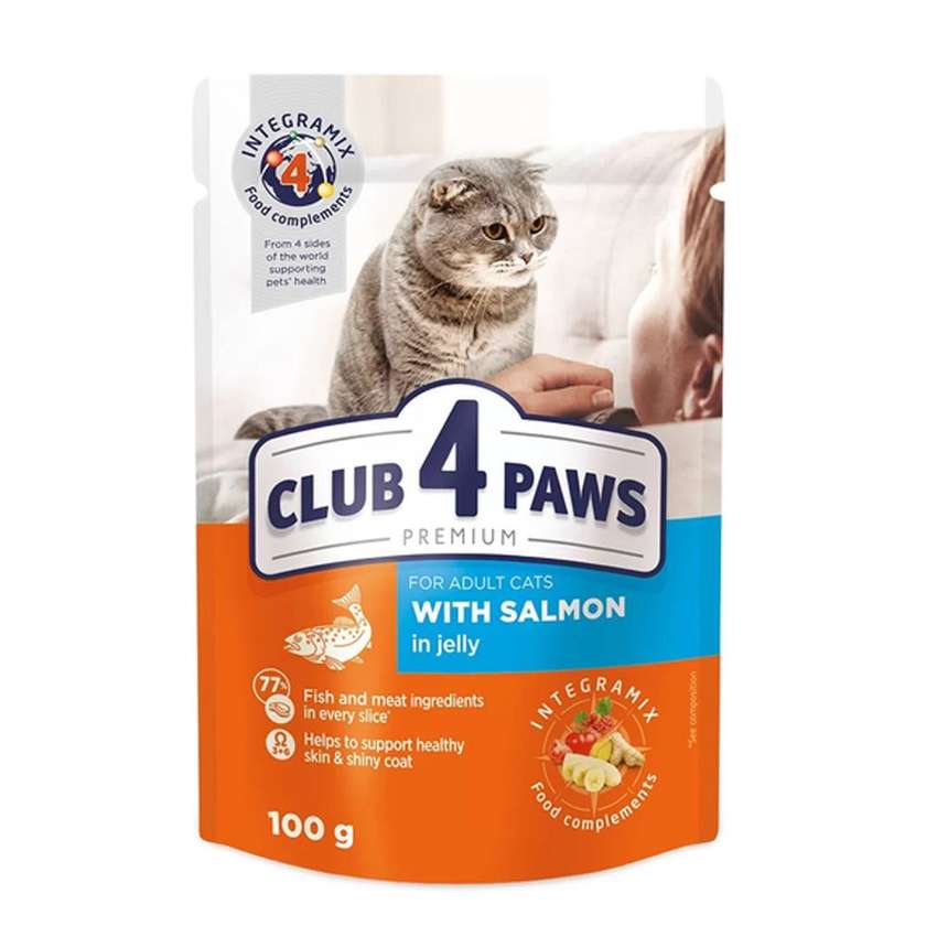 Club 4 Paws Преміум пауч з лососем у желе