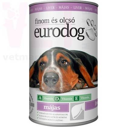 EuroDog Liver вологий корм для собак з печінкою в желе
