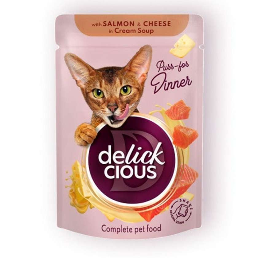 Delickcious смужки з лососем та сиром у крем-супі