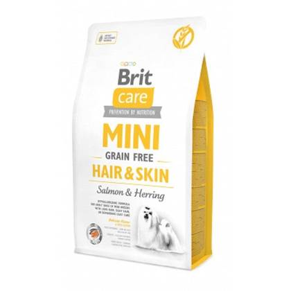 Brit Care Mini Grain-Free Hair & Skin сухий корм для мініатюрних собак з лососем та оселедцем