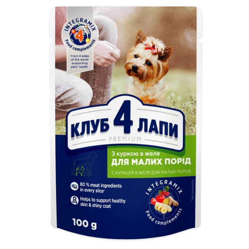 Club 4 Paws Premium пауч з куркою в желе для собак
