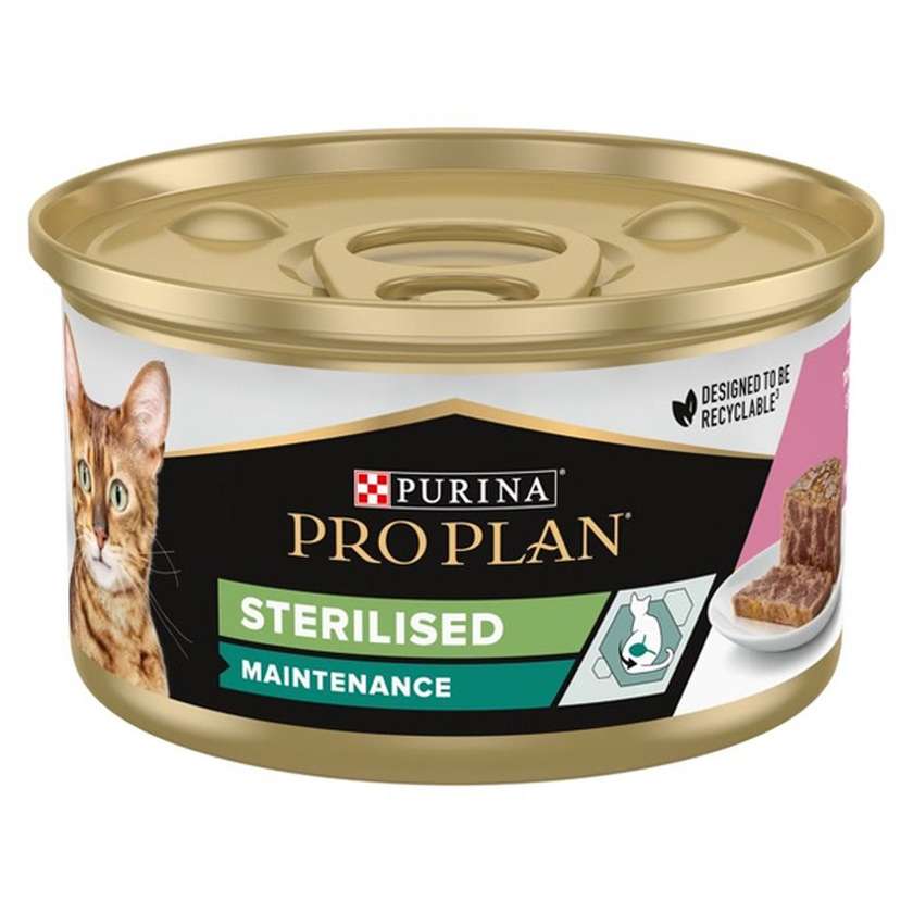 Pro Plan Террін з лососем та тунцем для стерилізованих котів