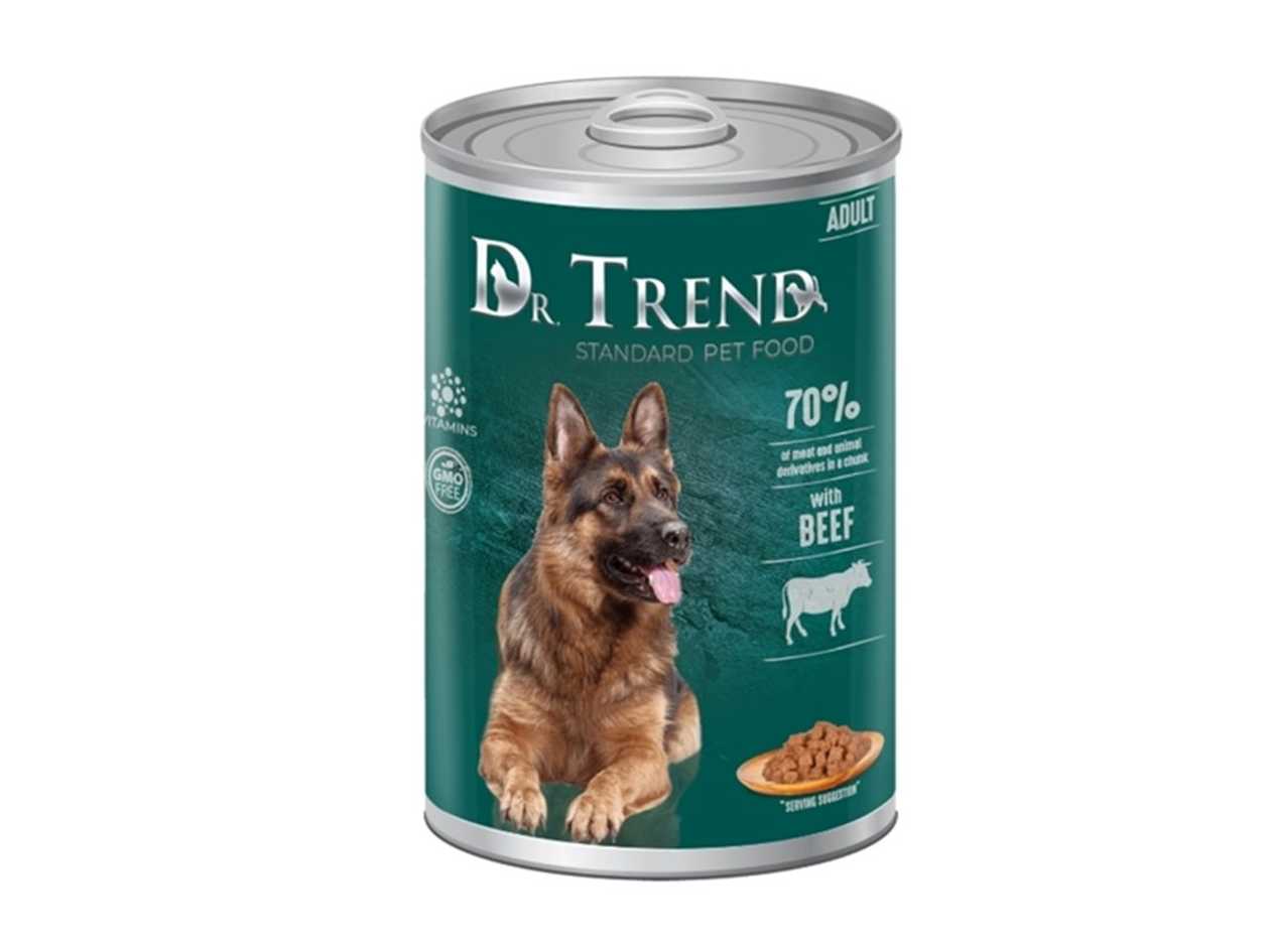 Dr. Trend Canned Dog Food with Beef (1.25kg)