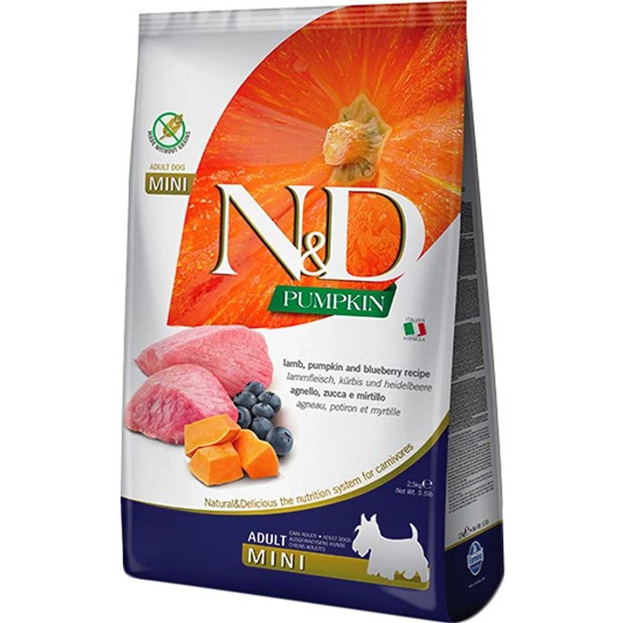 Farmina N&D Grain Free Pumpkin Lamb & Blueberry Adult Mini (на вагу)