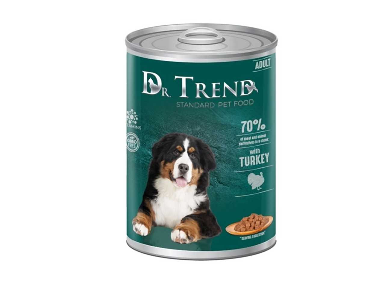 Dr. Trend Canned Dog Food with Turkey (1.25kg)