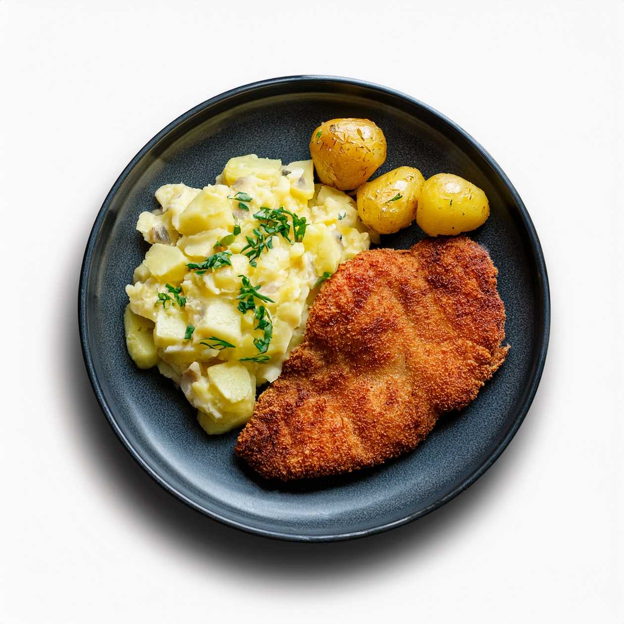Pork Schnitzel Buganka with Traditional Potato Salad
