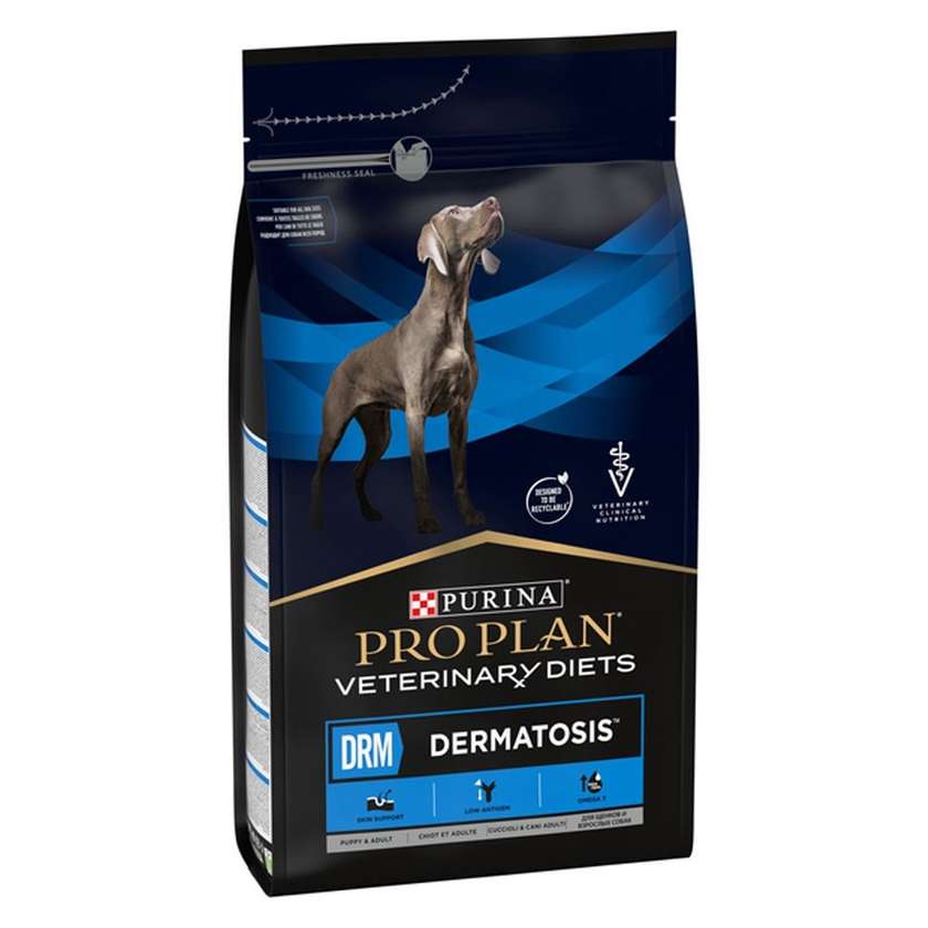 Pro Plan PPVD DRM Dermatosis. Сухий повнораціонний дієтичний корм для цуценят та дорослих собак