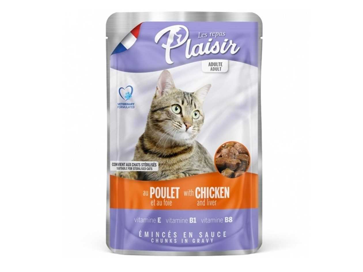 Plaisir Pouch Sterile/Light Cats with Poultry and Liver (0.1kg)