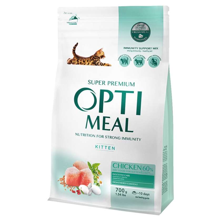 Optimeal+ сухий корм для кошенят з куркою