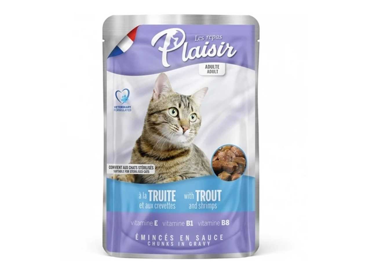 Plaisir Pouch Sterile/Light Cats with Trout and Shrimp (0.1kg)