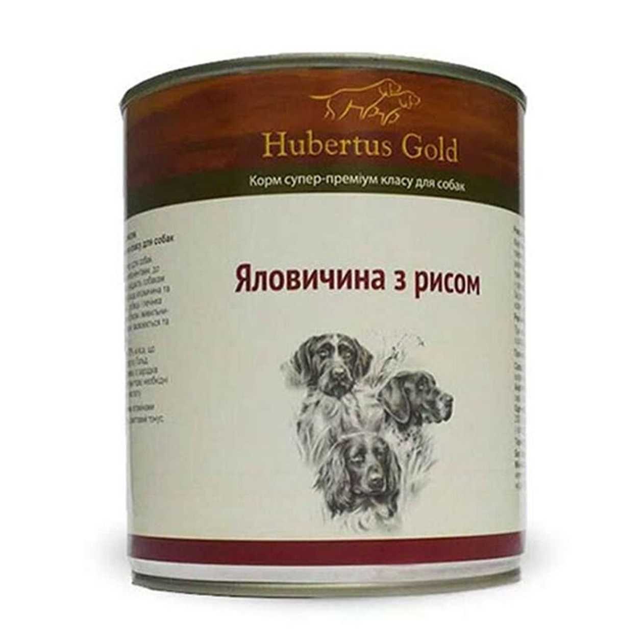 Hubertus Gold консерви для собак з яловичиною та рисом