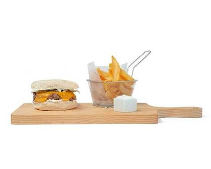 Hamburguer em Bolo do Caco com Batata