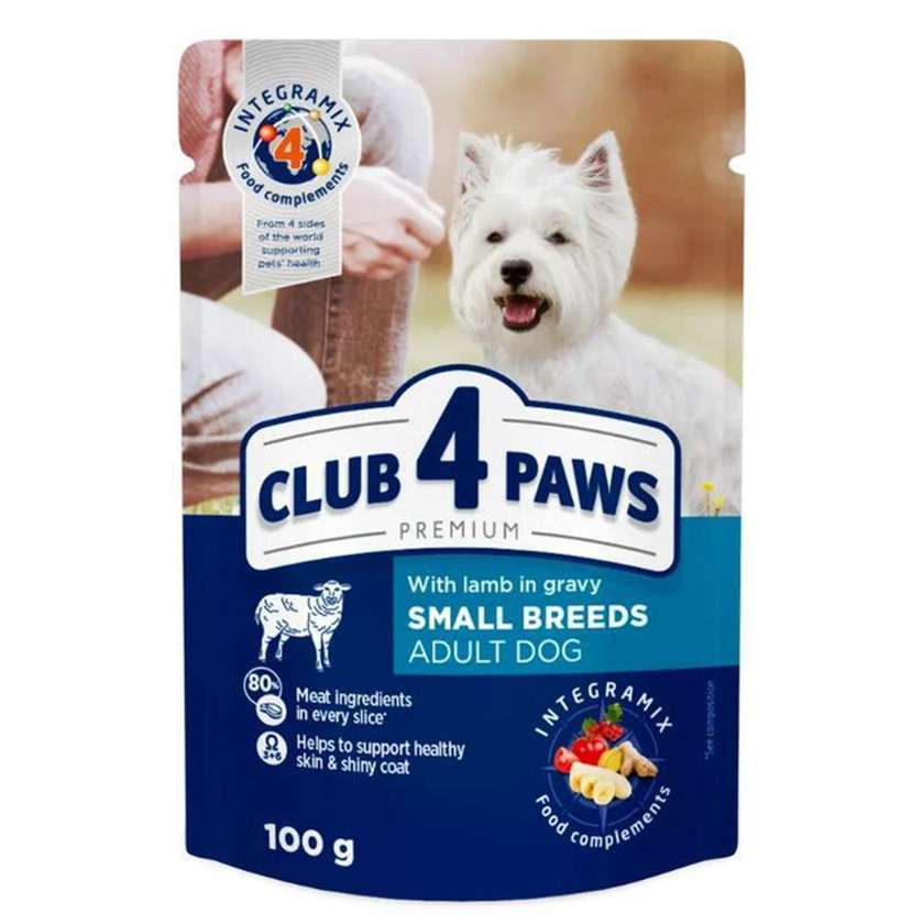 Club 4 Paws Premium пауч з ягням в соусі для дорослих собак малих порід