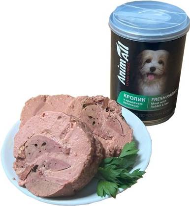 AnimAll вологий корм для собак з кроликом та кролячою печінкою