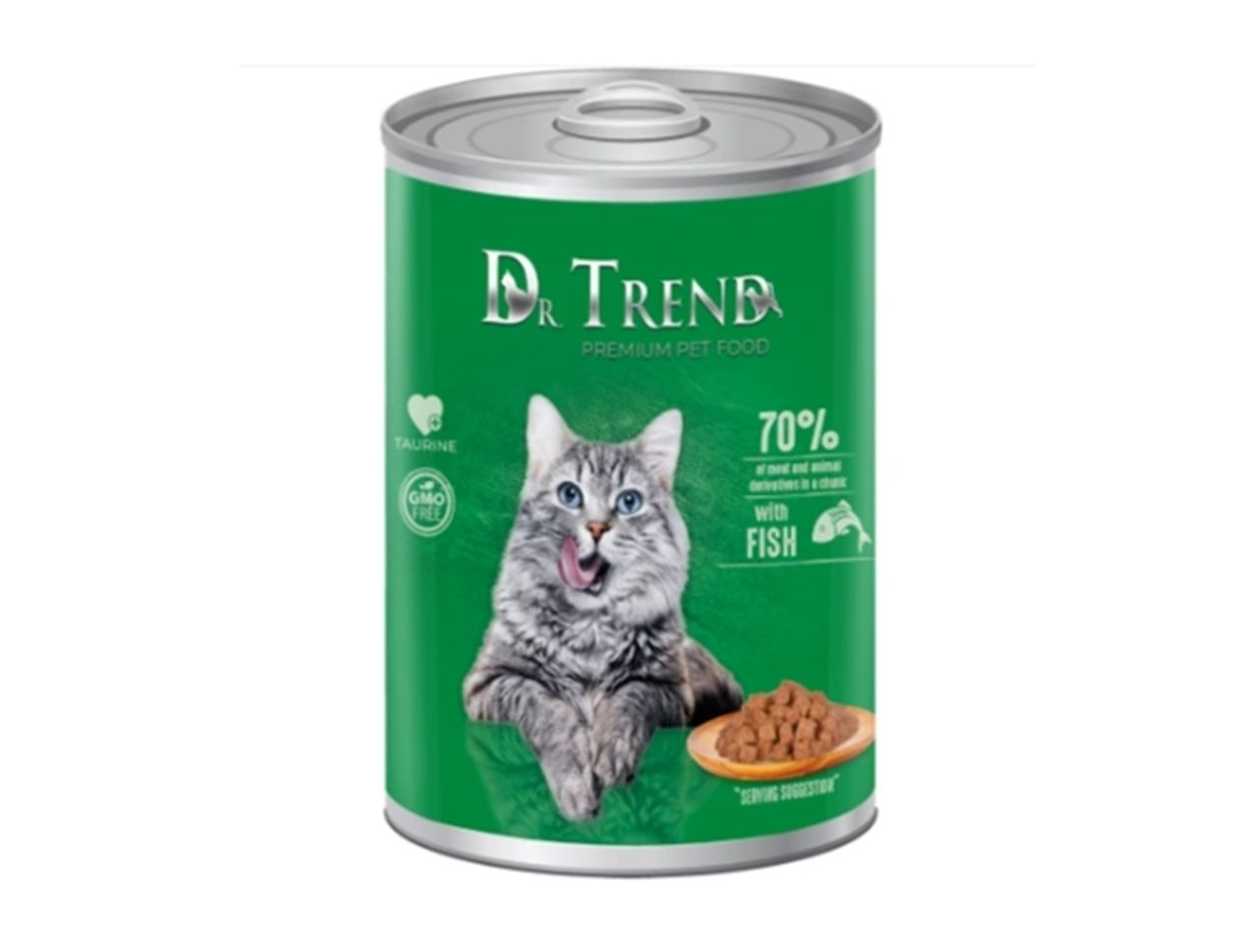 Dr. Trend Canned Cat Food with Fish (0.4kg)